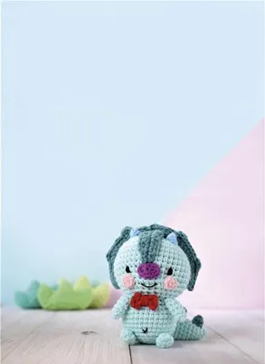 Immagine prodotto di Graine Set creativo all'uncinetto Dinosauri amigurumi fai da te 10 cm set artigianale