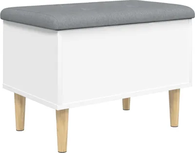 Obrázek produktu pro vidaXL Lavice s úložným prostorem Bílá 62x42x46 cm Materiál na bázi dřeva