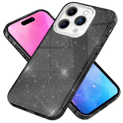 Obrázek produktu pro Pouzdro pro iPhone 14 Pro Max - Glitter Silikonové pouzdro na mobilní telefon Diamond Glitter Case Black