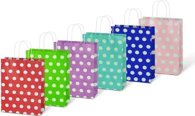 Obrázok produktu pre Darčeková taška kraft 150x210x80 bodka mix