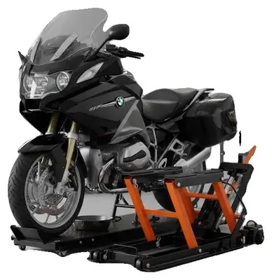 Immagine prodotto di Sollevatore per motociclette, capacità di carico 700 kg, regolabile in altezza, colore nero
