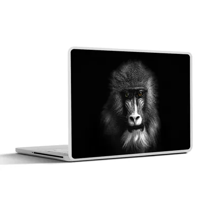 Produktbild von MuchoWow® Laptop Aufkleber Sticker Cover Affe - Tiere - Augen - Braun - Schwarz und weiß 36.5x27.5 cm - Laptop-Sticker