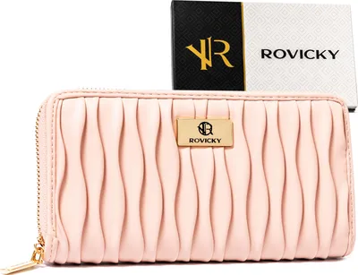 Obrázek produktu pro Rovicky dámská peněženka růžová ekologická kůže 19x10 cm