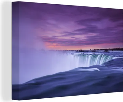 Produktbild von OneMillionCanvasses® - Leinwandbilder - 150x100 cm, Wasserfall - Amerika - Niagarafälle, Wandbilder Kunstdruck Wanddekoration