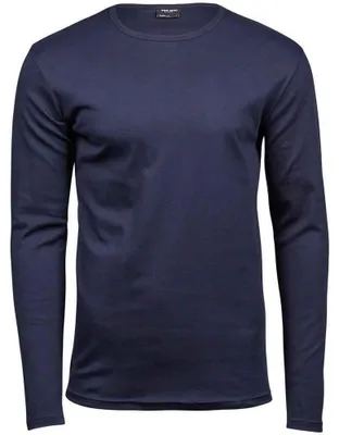 Image de Tee Jays - T-shirt à manches longues pour hommes FK1763 (3XL) (bleu marine)