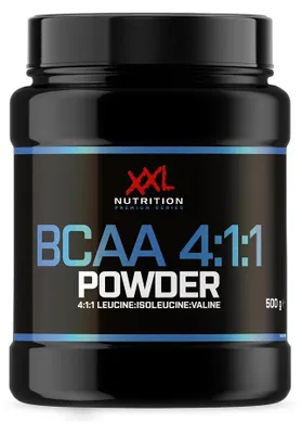 Produktbild von XXL Nutrition - BCAA Pulver 4:1:1 (Leucin, Isoleucin, Valin) - Essentiellen Aminosäuren - Himbeere - 500 Gramm