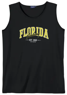 Produktbild von Adamo Tanktop Übergröße schwarz Frontprint Florida