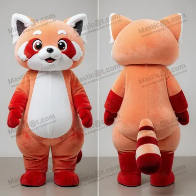 Produktbild von Pfirsichrote MASTICOT Panda Maskotte