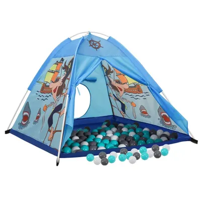 Image de vidaXL Tente de jeu avec 250 balles Bleu 120x120x90 cm