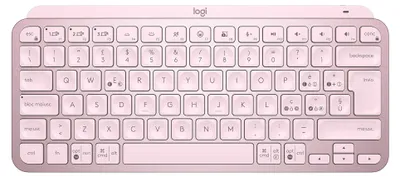 Obrázek produktu pro Logitech MX Keys Mini, Mini, Bezdrátový, RF bezdrátové + Bluetooth, QWERTY, LED, Růže