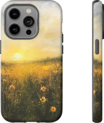 Produktbild von Sonnenverwöhntes Wildblumenfeld – Hülle Kompatibel mit iPhone 14 Pro
