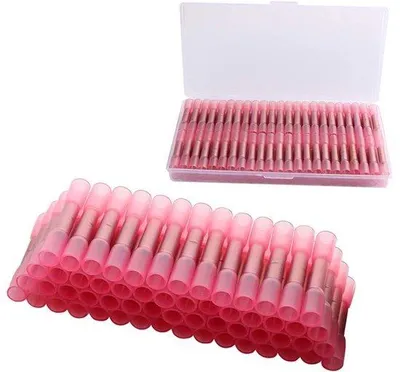Produktbild von Elektrische Verbindungsklemmen, Rot, 80 Stück, Wasserdicht, Isolierkabel, 22-16 AWG