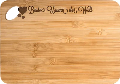 Produktbild von Mr. & Mrs. Panda Holzbrett Uroma - Transparent - Geschenk, Geburtstag, brotzeitbrettchen, Herz Liebe Verliebt Dankeschön Bester Beste Bedanken, Enkelin, Brett, Enkelkind