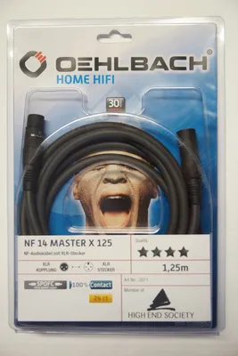 Obrázok produktu pre Oehlbach NF 14 Master X 125 Audio XLR kábel, antracitová farba, 1,25 m, 2 ks,