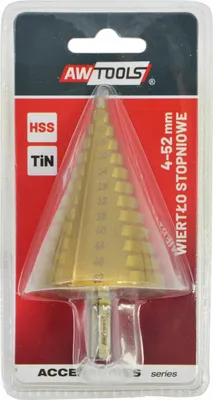 Produktbild von Schrittbohrer, Nadelbaumform, für Metall, HSS-TiN, 4-52 mm