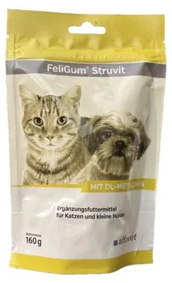 Produktbild von Alfavet FeliGum Struvit 160g zur Auflösung von Struvitsteinen bei Katze und Hund
