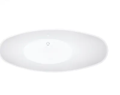 Produktbild von Freistehende Badewanne VICE 2.0 - Acryl - 183,5 x 78,5 x 76,9 cm, Farbe:Schwarz / Weiß matt