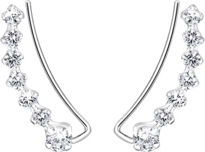 Produktbild von Ohrklemmen 925 Silber Zirkonia Ear Climber Ohr Kletterer