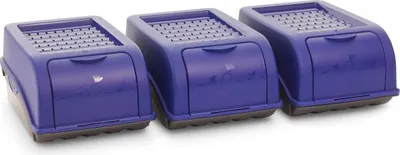 Produktbild von Novaliv 3x Klein 3,5 L Knoblauch Zwiebel Aufbewahrung marineblauBehälter Zwiebeldose Knoblauchdose Gefäß