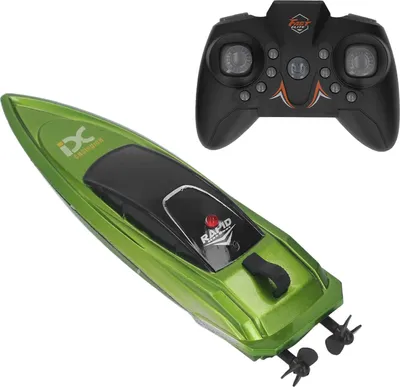 Produktbild von 2,4-GHz-Fernsteuerungsboot USB-Hochgeschwindigkeits-Elektrospielzeugboot wasserdichtes Mini-Fernsteuerungs-Schnellboot-Spielzeug grün