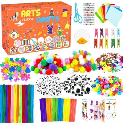 Produktbild von Bastelset Kinder Kreativkoffer 2000 Teile für Jungen & Mädchen 4-12 Jahre Orange
