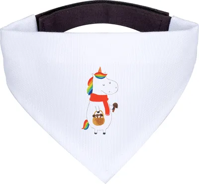 Produktbild von Mr. & Mrs. Panda Halstuch Einhorn Pilz - Weiß - Geschenk, Hunde, Unicorn, Hund, Pilze, Spruch, Einhörner, Tuch, Motivation, Hundehalstuch, Hundetuch