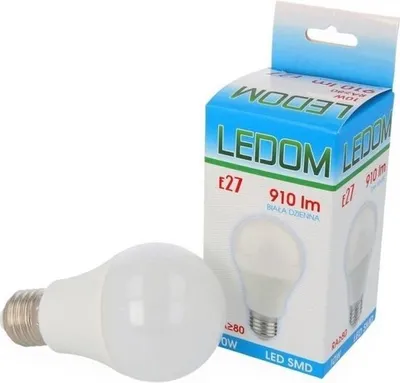 Obrázek produktu pro [3 kusy] LEDOM E27 A60 žárovka 10W neutrální bílá 4000K 910 lumen SMD LED Ra 80 Ø60mm úsporná žárovka