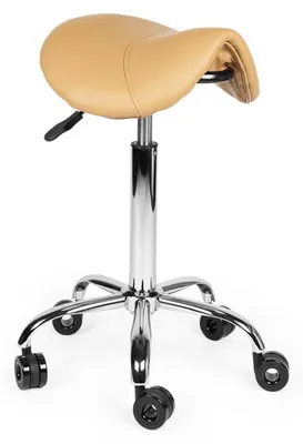 Produktbild von Friseurhocker Beige Auf Räder