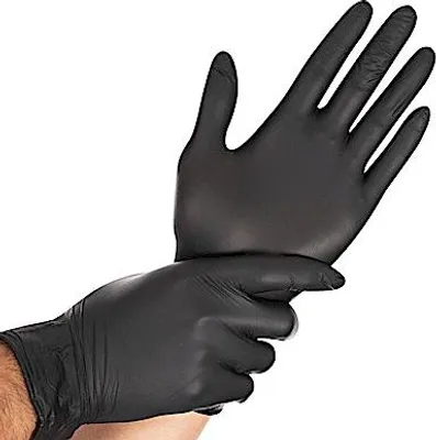 Produktbild von HYGOSTAR Nitril Handschuh "DARK" S schwarz puderfrei 100 Stück