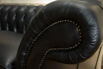Produktbild von Luxus Leder Textil Chesterfield Sofa Couch Sofas Polster 3 Sitzer Garnitur Neu