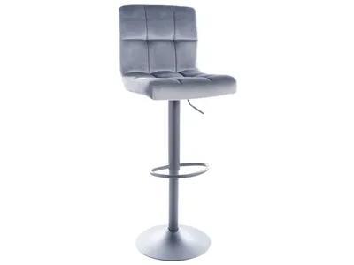 Image de Chaise de bar LEONORA – gris / noir