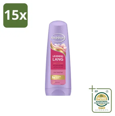Imagen del producto de 15 acondicionadores Andrélon Levendig Lang - 200 ml - Paquete de suministro - 15 unidades