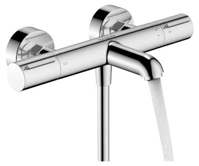 Immagine prodotto di hansgrohe Ecostat élément thermostatique pour baignoire, saillie 177mm, apparent, 2 consommateurs, 13347000, 13347000