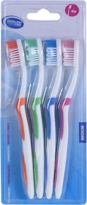 Zdjęcie produktu dla Excellent Care Excellent Toothcare Szczoteczki do zębów 4 szt