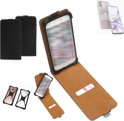 Produktbild von K-S-Trade Handyhülle Schutzhülle kompatibel mit Motorola Moto G13 Hülle Case Cover Flip Style Bumper schwarz 1x