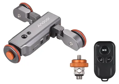 Obrázek produktu pro Andoer L4 PRO motorizovaný kamerový video vozík se stupnicovým displejem, elektrickým posuvným jezdcem, bezdrátovým dálkovým ovládáním/1800 mAh baterií, třírychlostním nastavitelným mini posuvným jezdcem pro kamery a chytré telefony