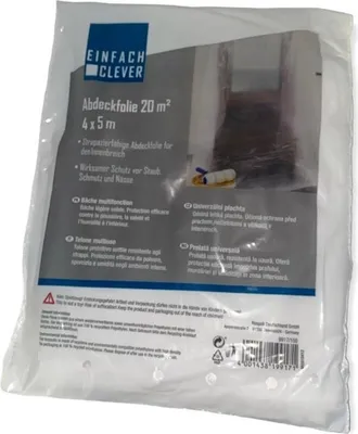 Produktbild von Abdeckfolie 4 x 5 m eingeschweißt im Beutel 20m²