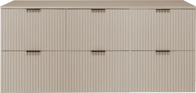 Produktbild von Badezimmerschrank, Kaschmir + schwarzer Griff, 180 x 57 x 46 cm