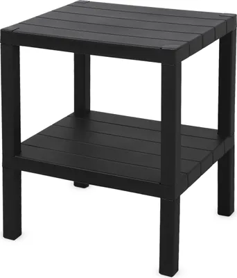 Immagine prodotto di 3.00 Ripiano rettangolare a 2 livelli - circa 38,5 x 33 x 45 cm - Tavolino in plastica antracite