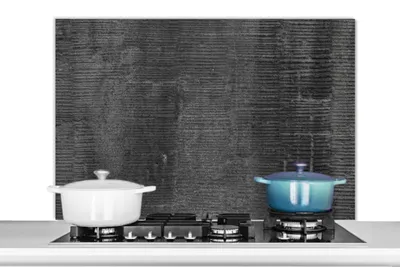 Produktbild von KitchenYeah®  Spritzschutz Küche - Küchenrückwand - Wandschutz für Herd und Spüle - Beton - Grau - Wand - Muster 100x65 - Alu-Dibond (Alternative zum Spritzschutz aus Glas) - Hitzebeständig - Herdspri