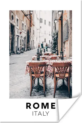Produktbild von MuchoWow® Poster Rom - Italien - Wein 60x90 cm - Wanddekoration