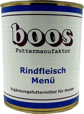 Produktbild von Boos Rindfleisch Menü 800g Ergänzungsfuttermittel für Hunde und Katzen