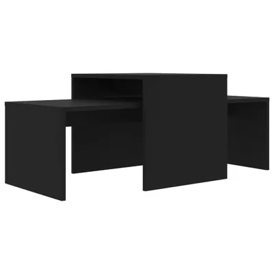 Immagine prodotto di vidaXL Set di tavolini neri 100x48x40 cm in legno - Tavolini da caffè