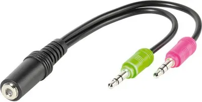 Produktbild von PC Headset Adapter, 0,1m (45511)