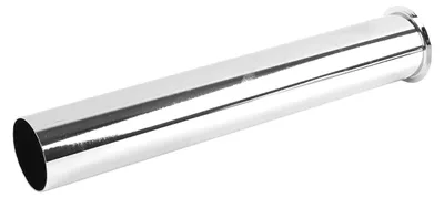 Abflussverlängerungsrohr 20 cm, verchromt, Ø 31,5 mm, mit Dichtungen