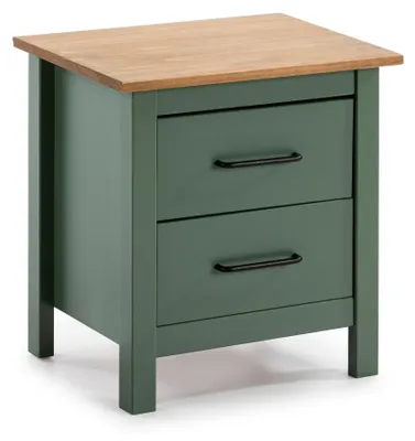 Imagen del producto de duehome -Mesita de noche de 2 cajones y patas 46x49,5 cm Eira