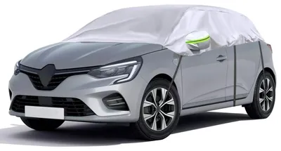 Obrázok produktu pre Polovičná garáž pre vozidlo Renault Clio (ročníky 2005-2023), striebornej farby, celoročná ochrana, reflexná