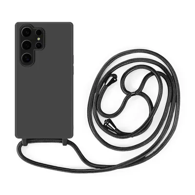 Produktbild von Handykette für Samsung Hanyhülle mit Band Hülle mit Kodel Smartphone Halskette Galaxy S24 Ultra Schwarz