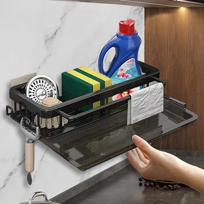 Produktbild von Küchenabflussregal mit Ablaufwanne und Organizer