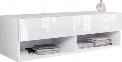 Image de Meuble TV CALIBURI 100 – blanc / blanc brillant